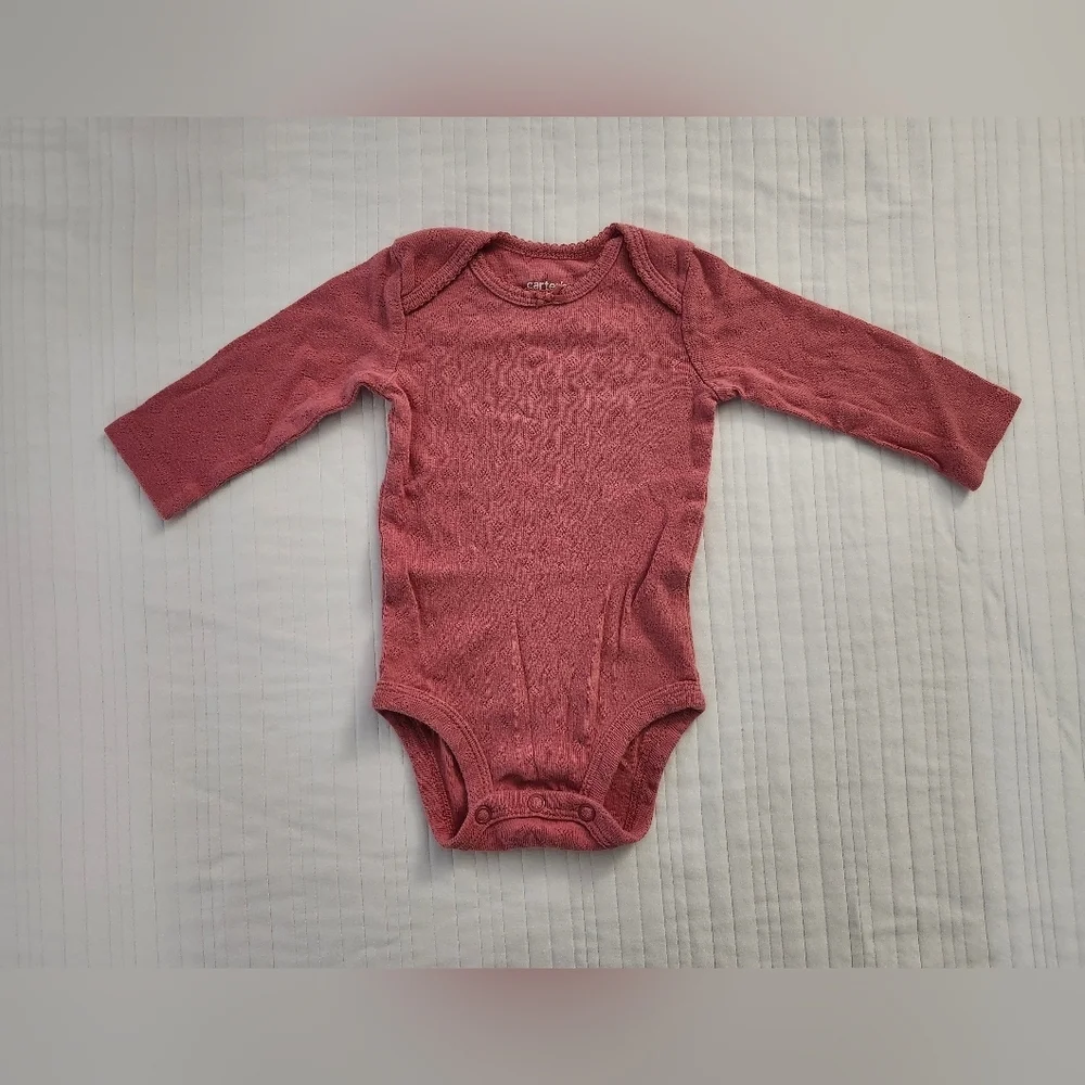 Carter's Dusty Rose Long Sleeve Bodysuit